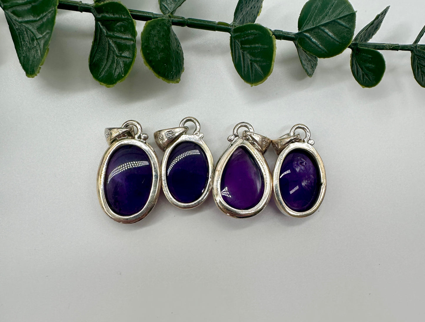 Amethyst AAA 925er Silber OHNE Silber Halskette