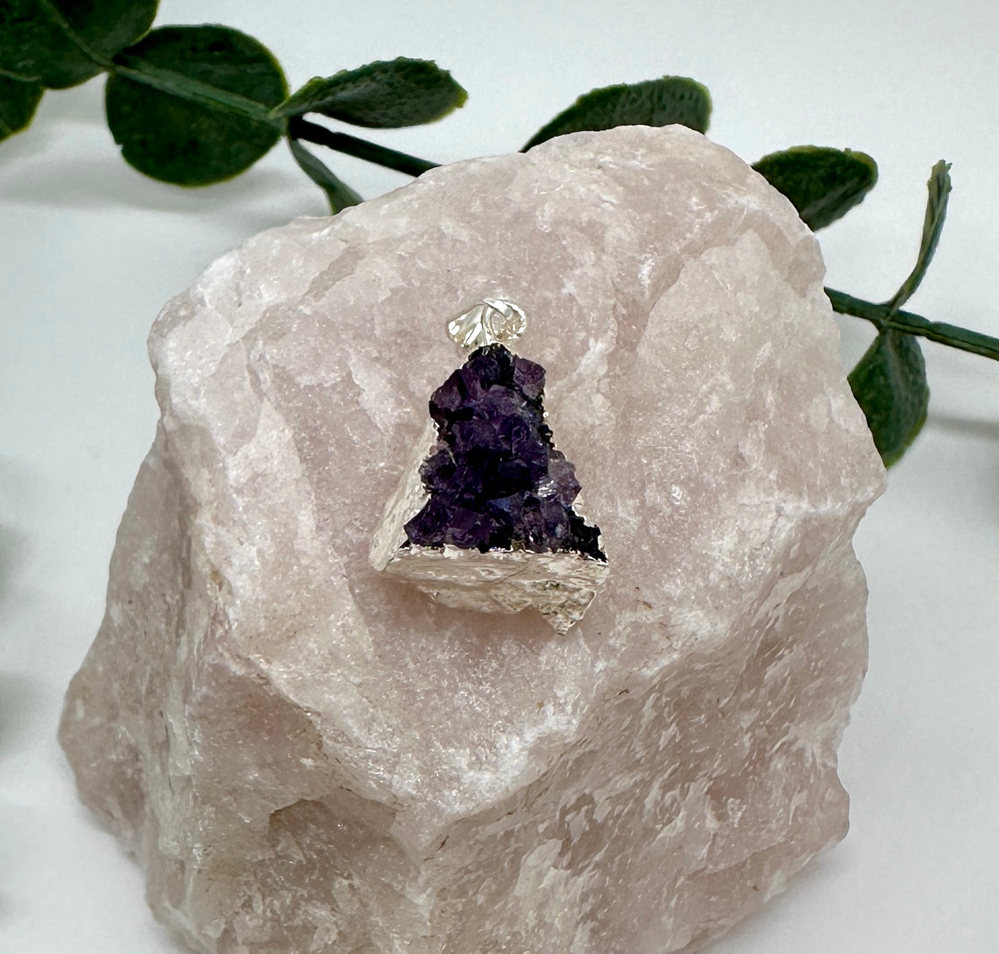 Amethyst Halskette 925er Silber inkl. 925er Silber Kette