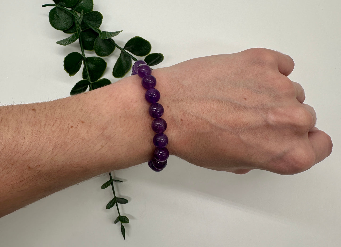 Amethyst A 8mm Kugel Armband