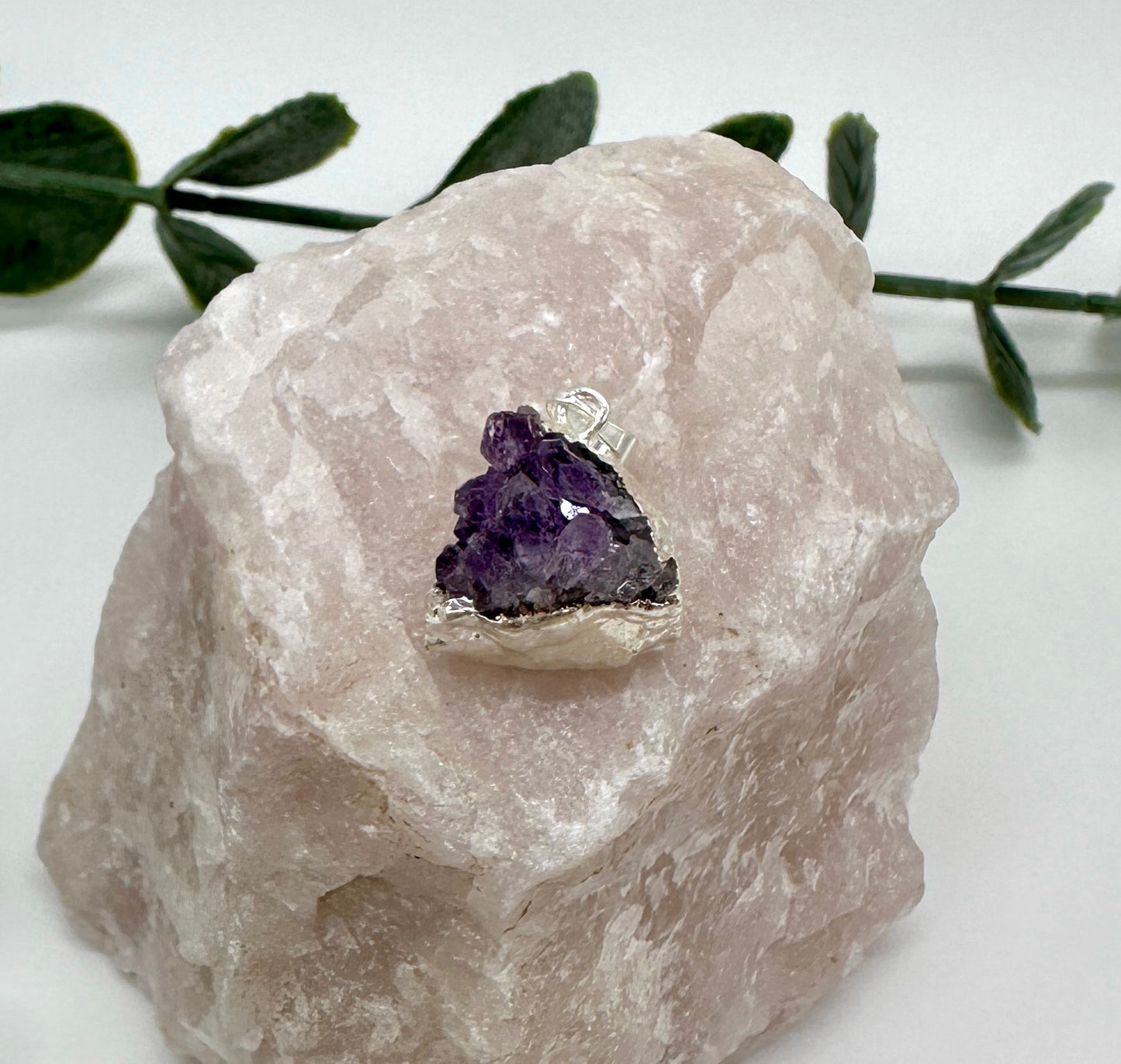 Amethyst Halskette 925er Silber inkl. 925er Silber Kette