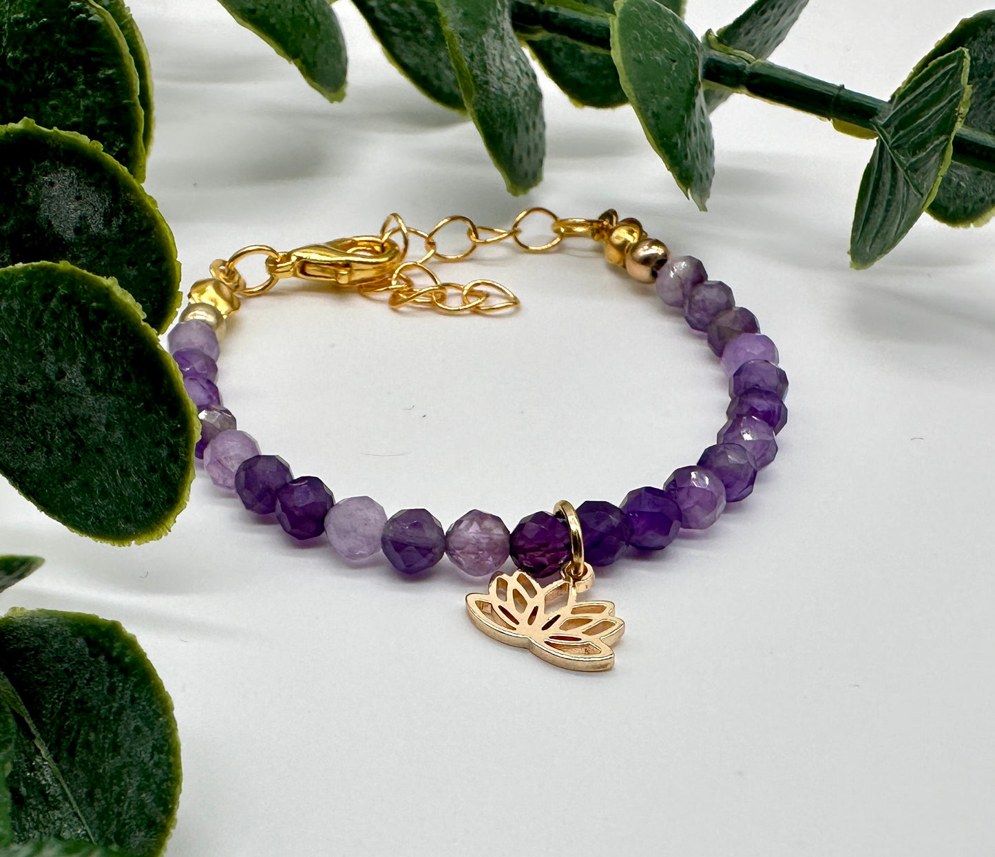 Amethystarmband 4mm facettiert