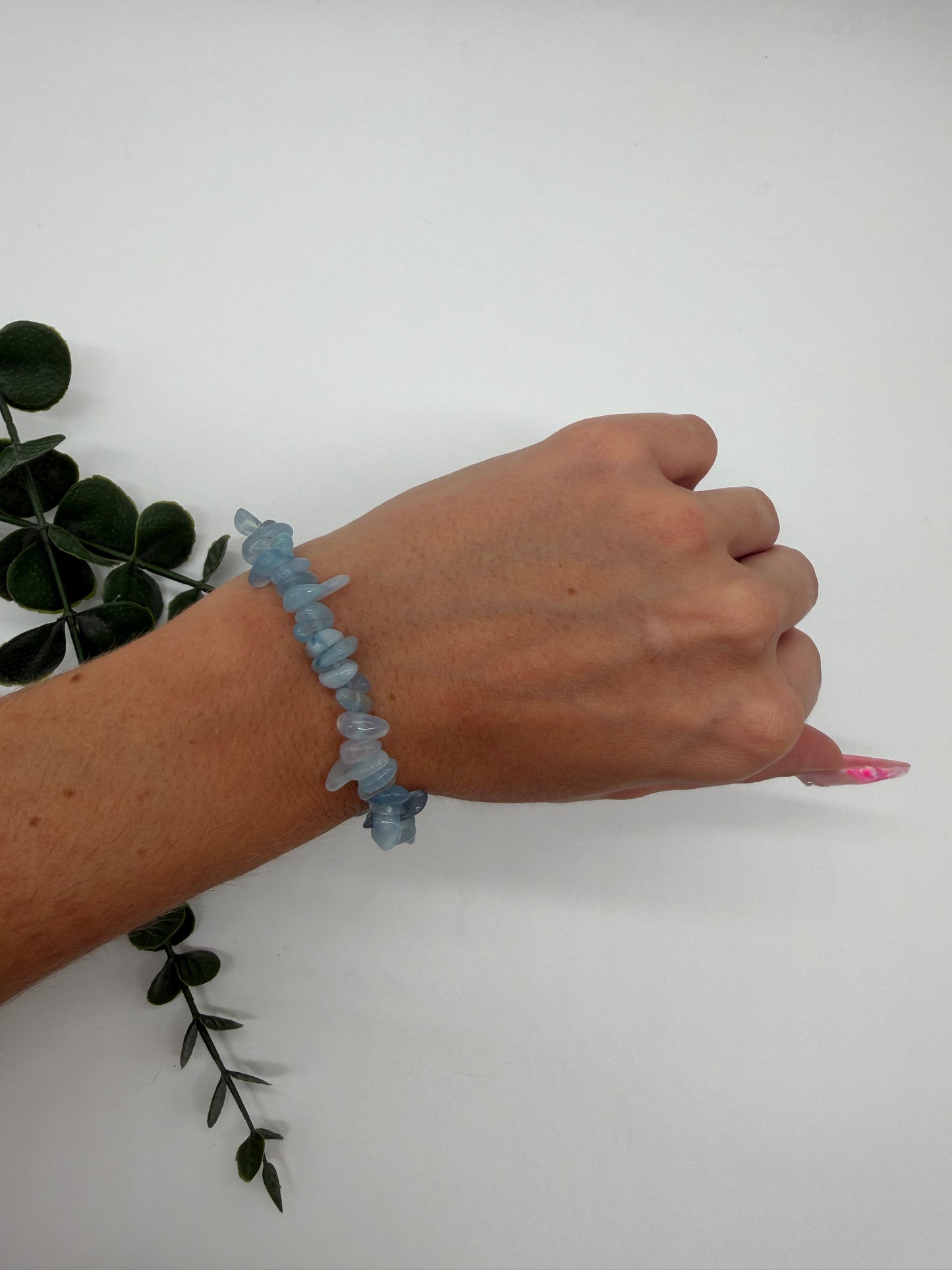 Aquamarin Splitter A Armband