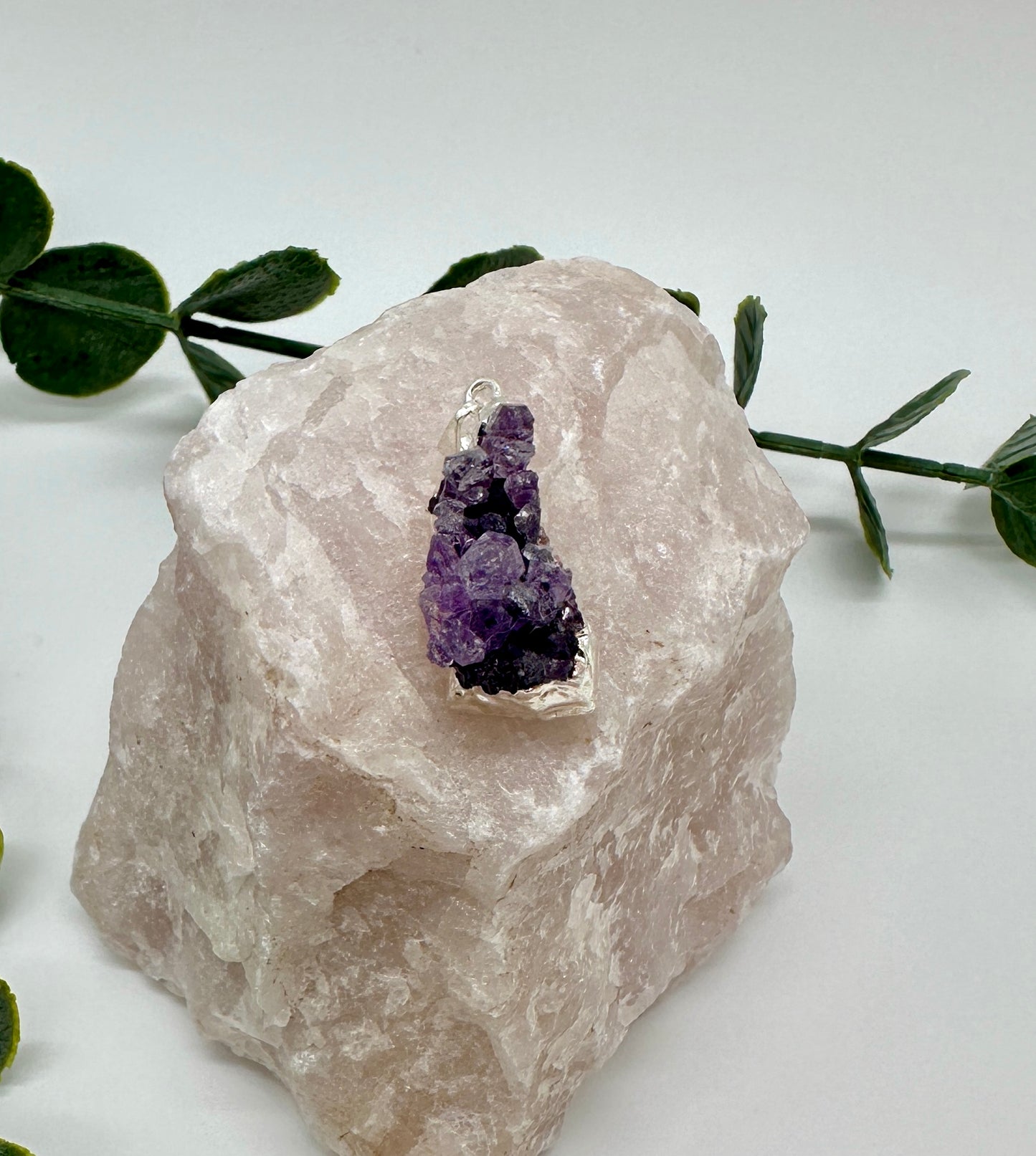 Amethyst Halskette 925er Silber inkl. 925er Silber Kette