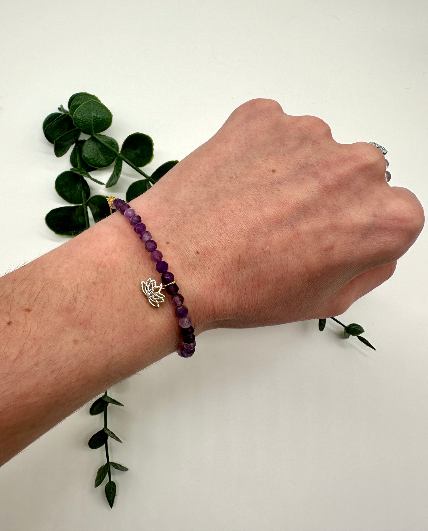 Amethystarmband 4mm facettiert