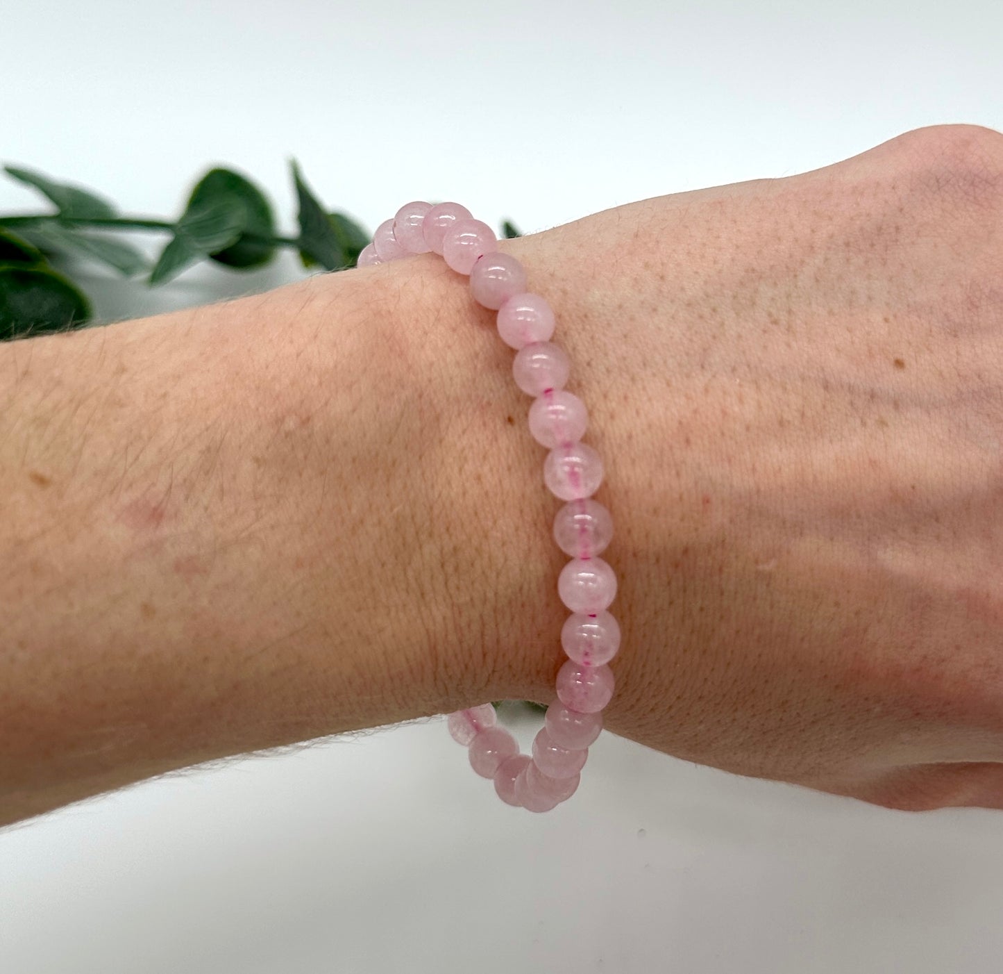 Rosenquarz Armband 6 mm