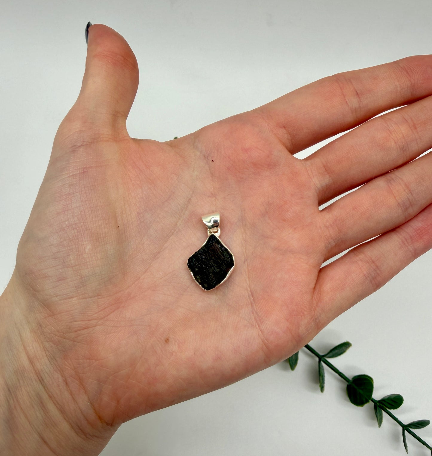 Moldavit AA Anhänger 925er Silber