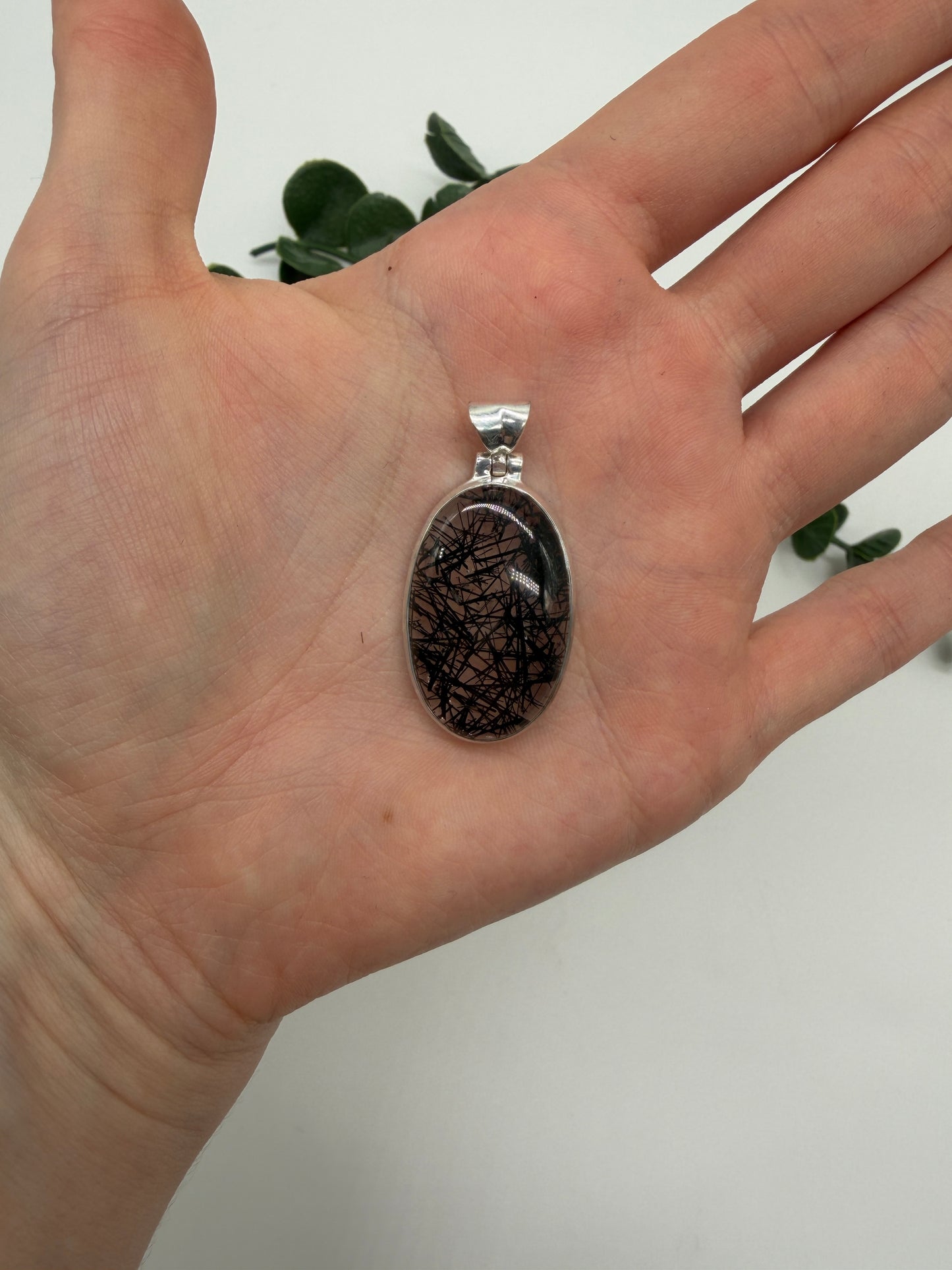 Turmalinquarz AA 925er Silber Anhänger