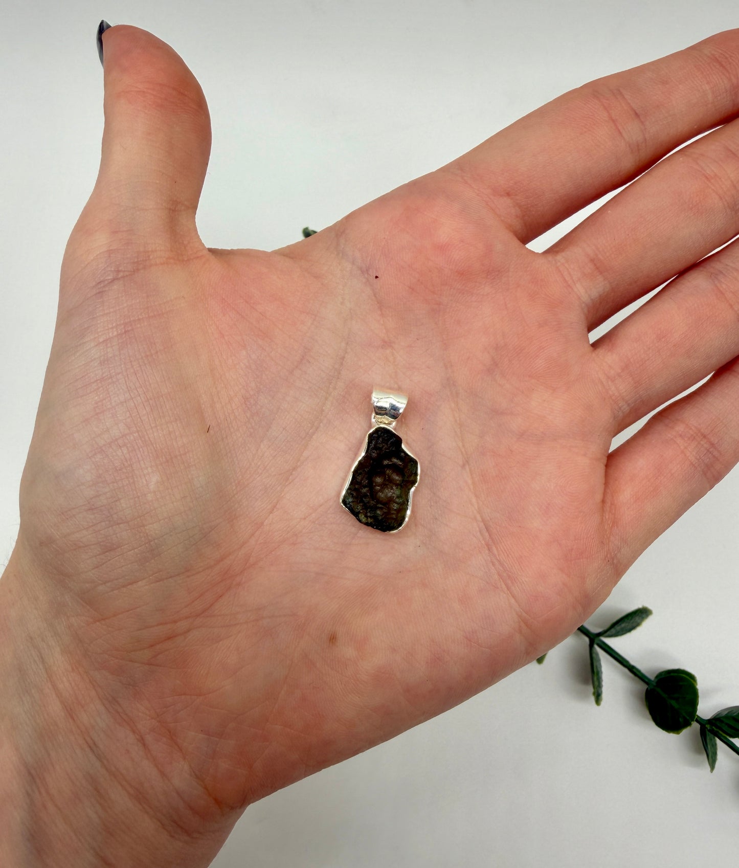 Moldavit AA Anhänger 925er Silber