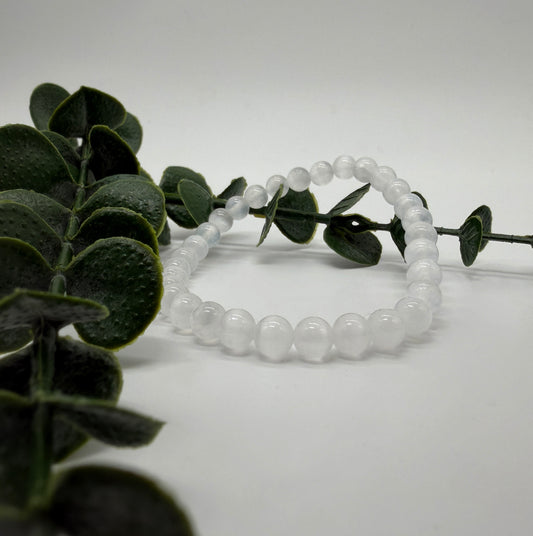 Selenit 6mm AA Armband