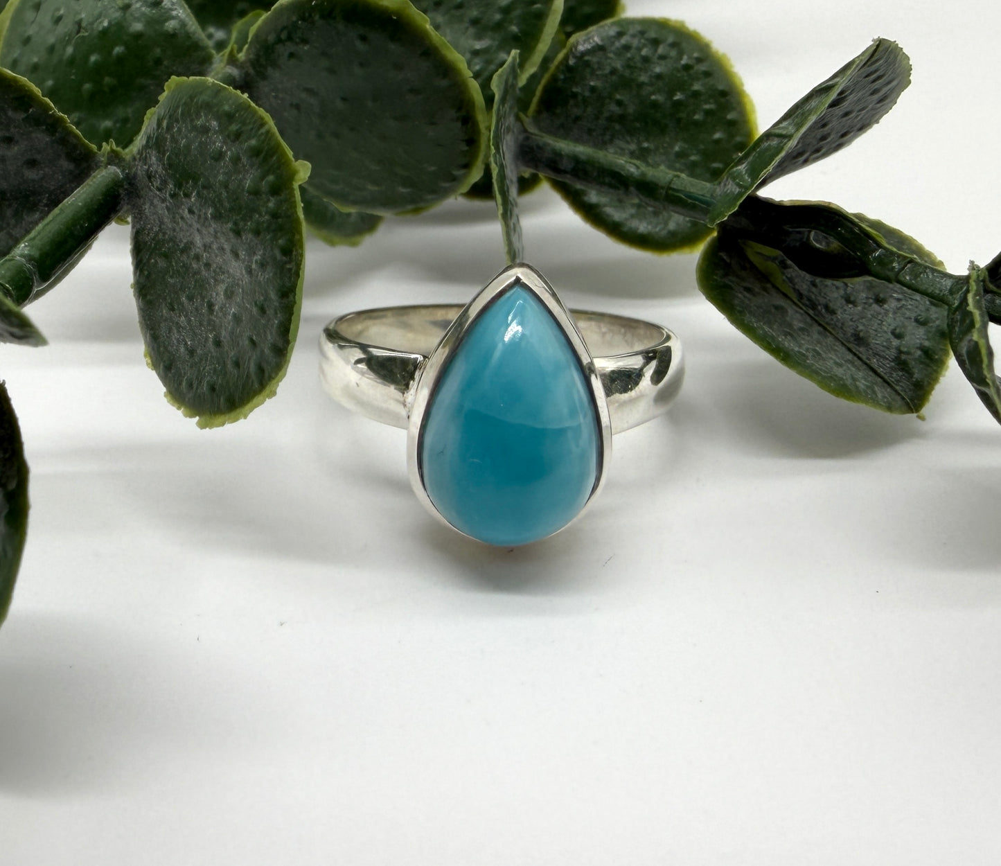 Larimar AA 925er Silber Ring leicht verstellbar