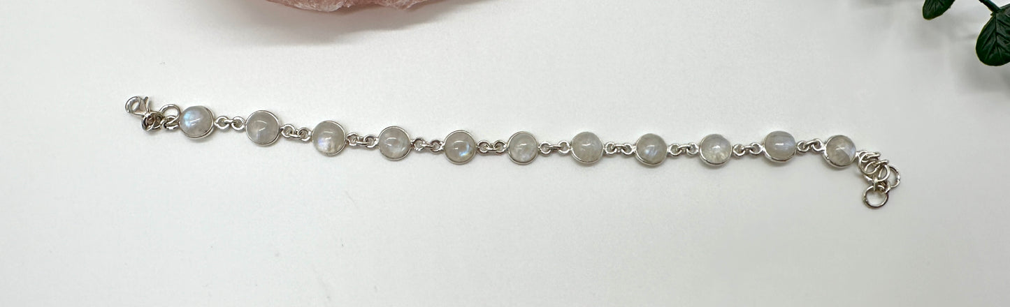 Peristerite AA+ 925er Silber Armband