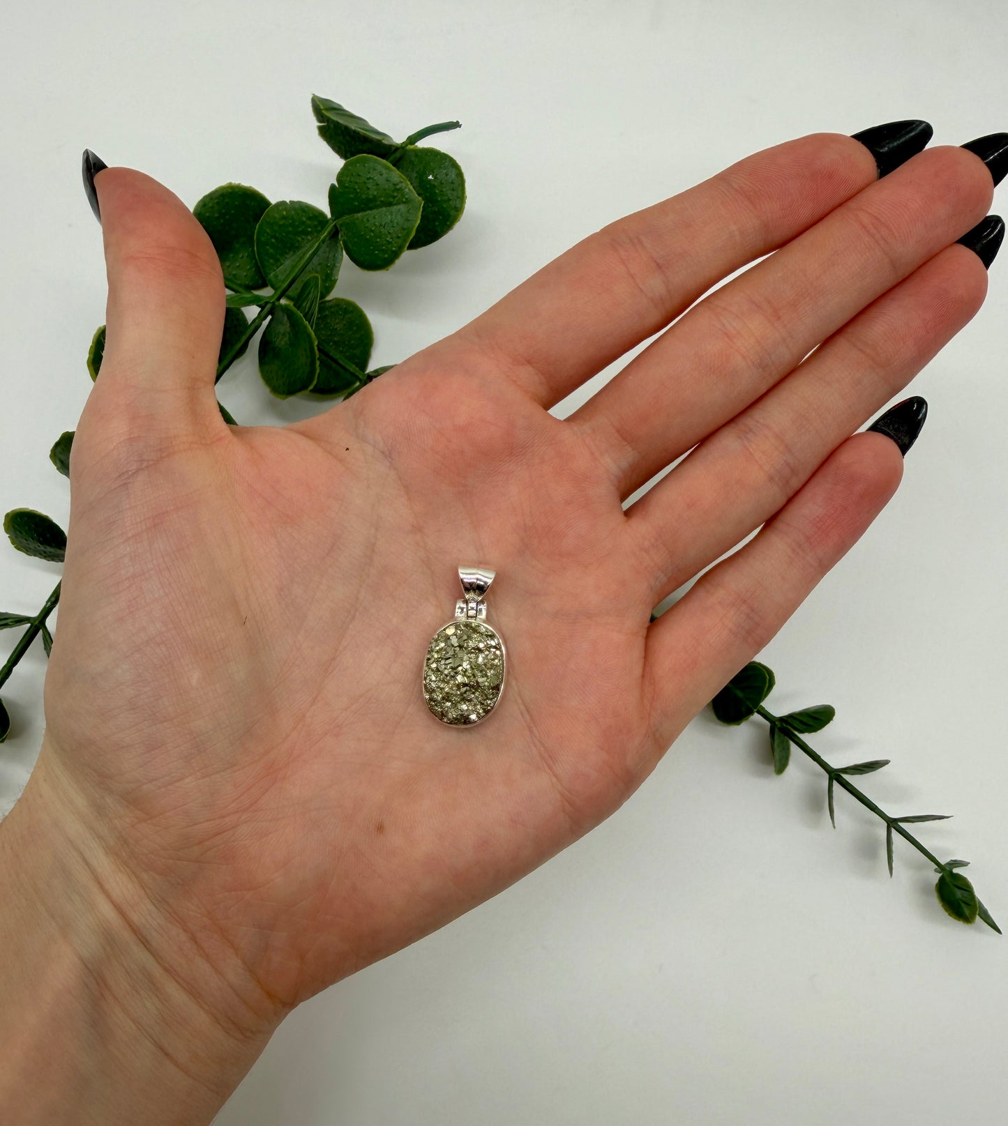 Pyrit AAA Anhänger 925er Silber