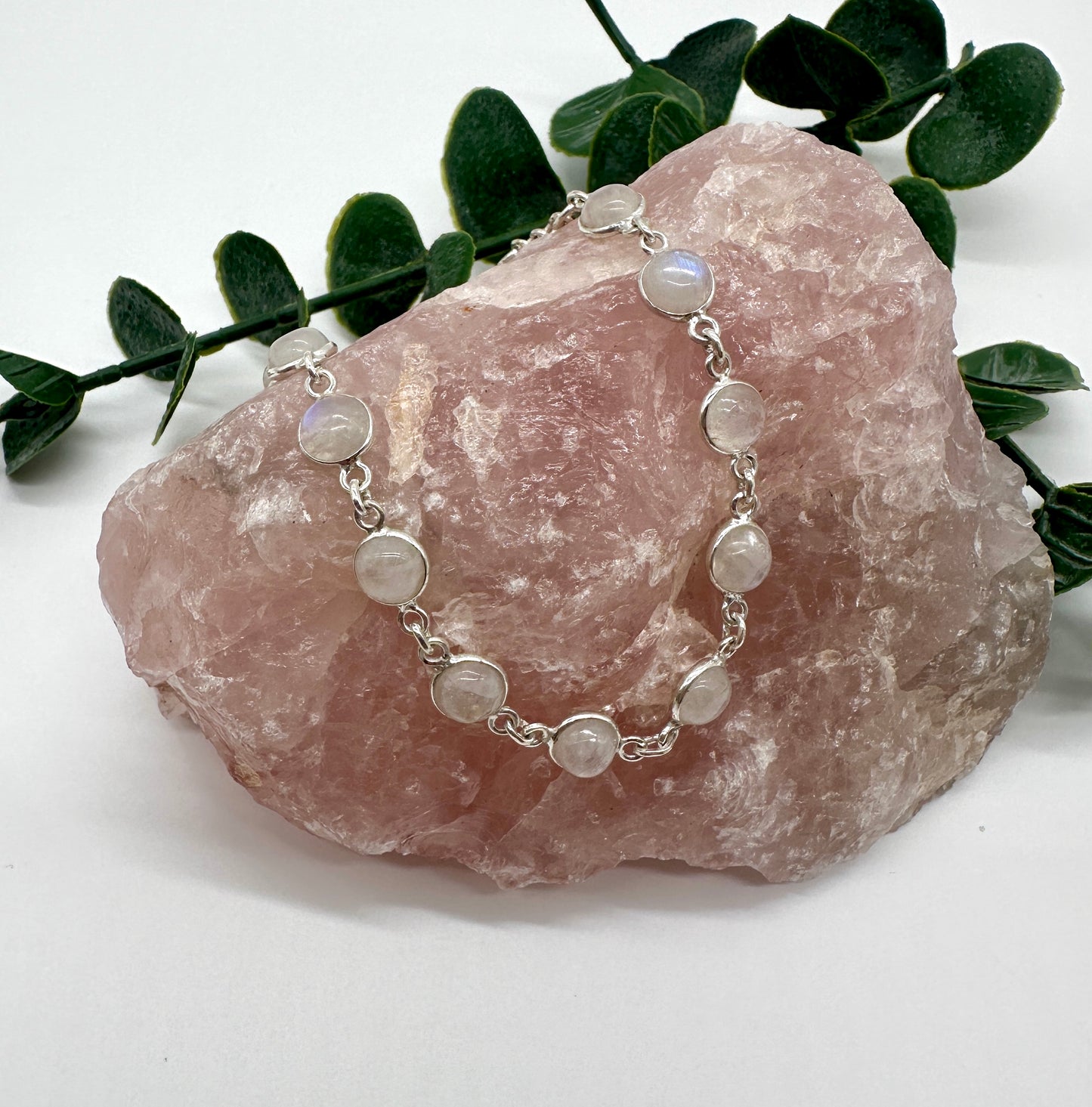 Peristerite AA+ 925er Silber Armband