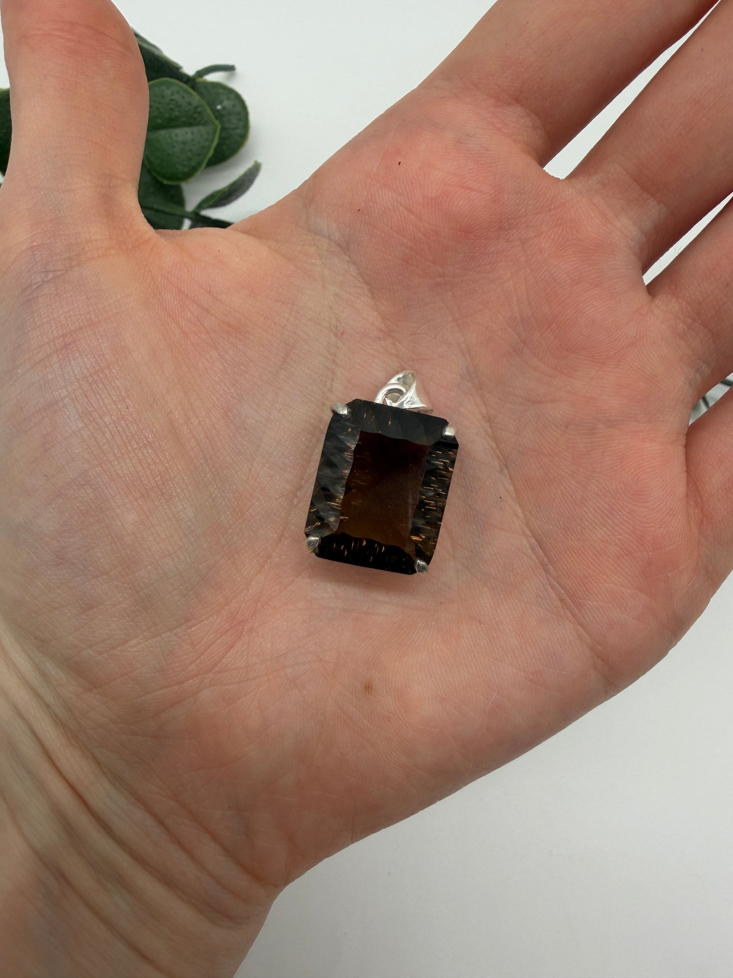 Rauchquarz AAA+ 925er Silber Anhänger