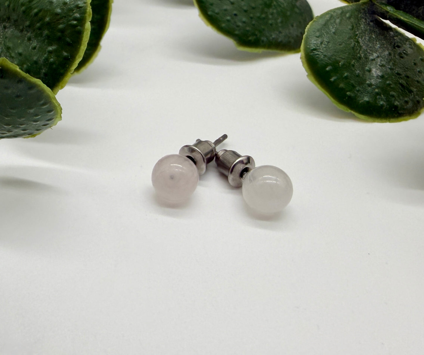 Rosenquarz A 6mm Ohrstecker