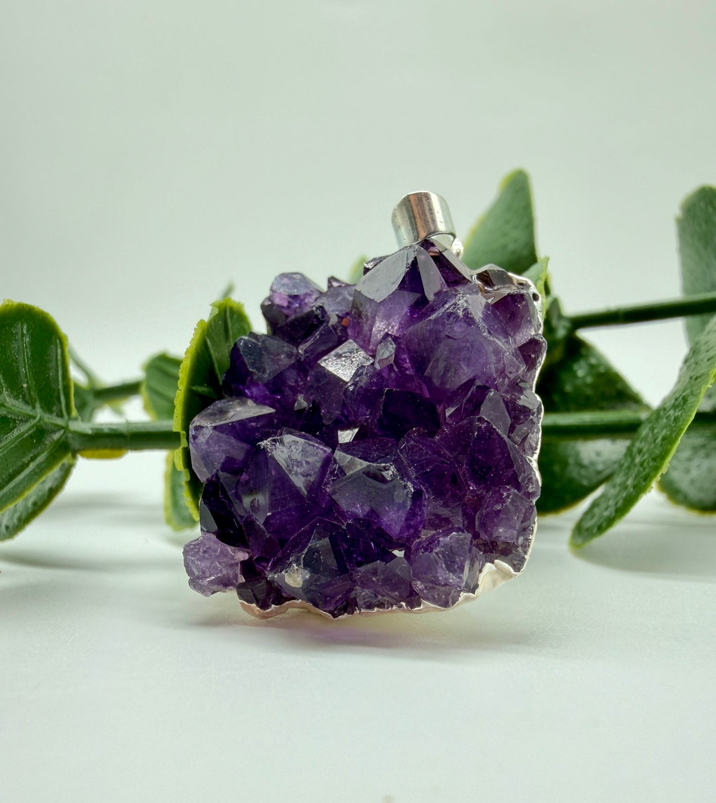 Amethyst Drusen A-AA 925er Silber Anhänger