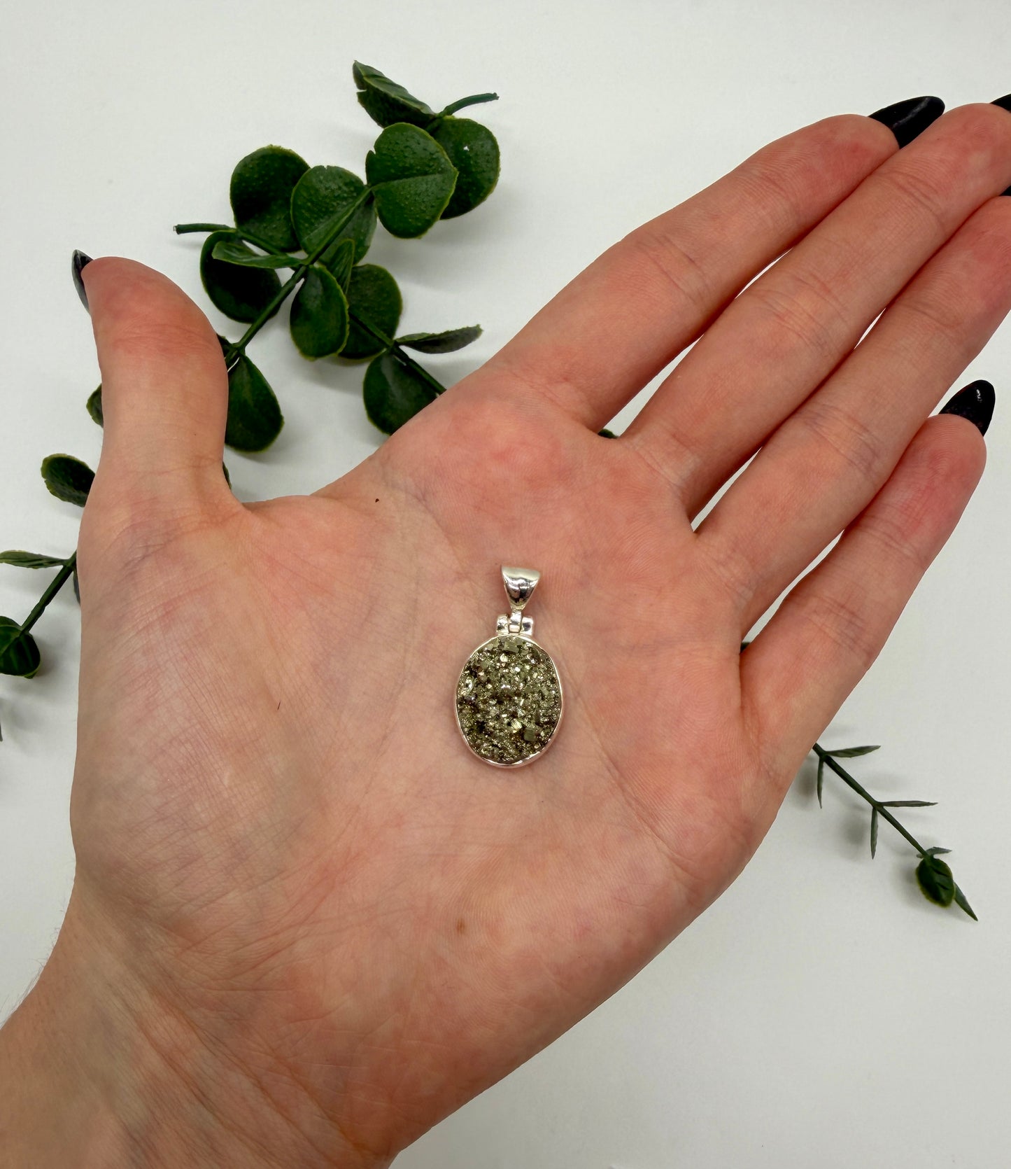 Pyrit AAA Anhänger 925er Silber