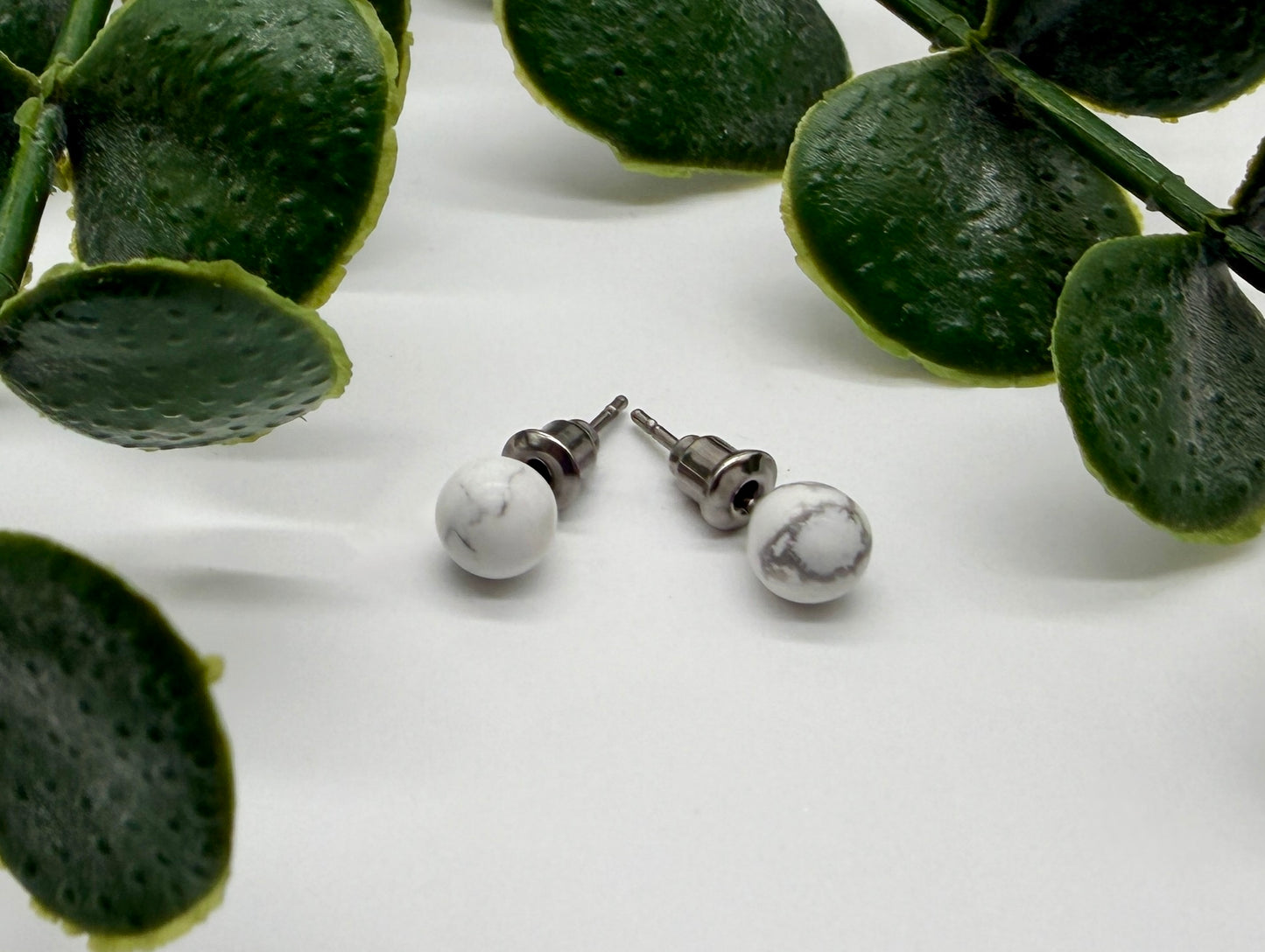 Howlith A 6mm Ohrstecker