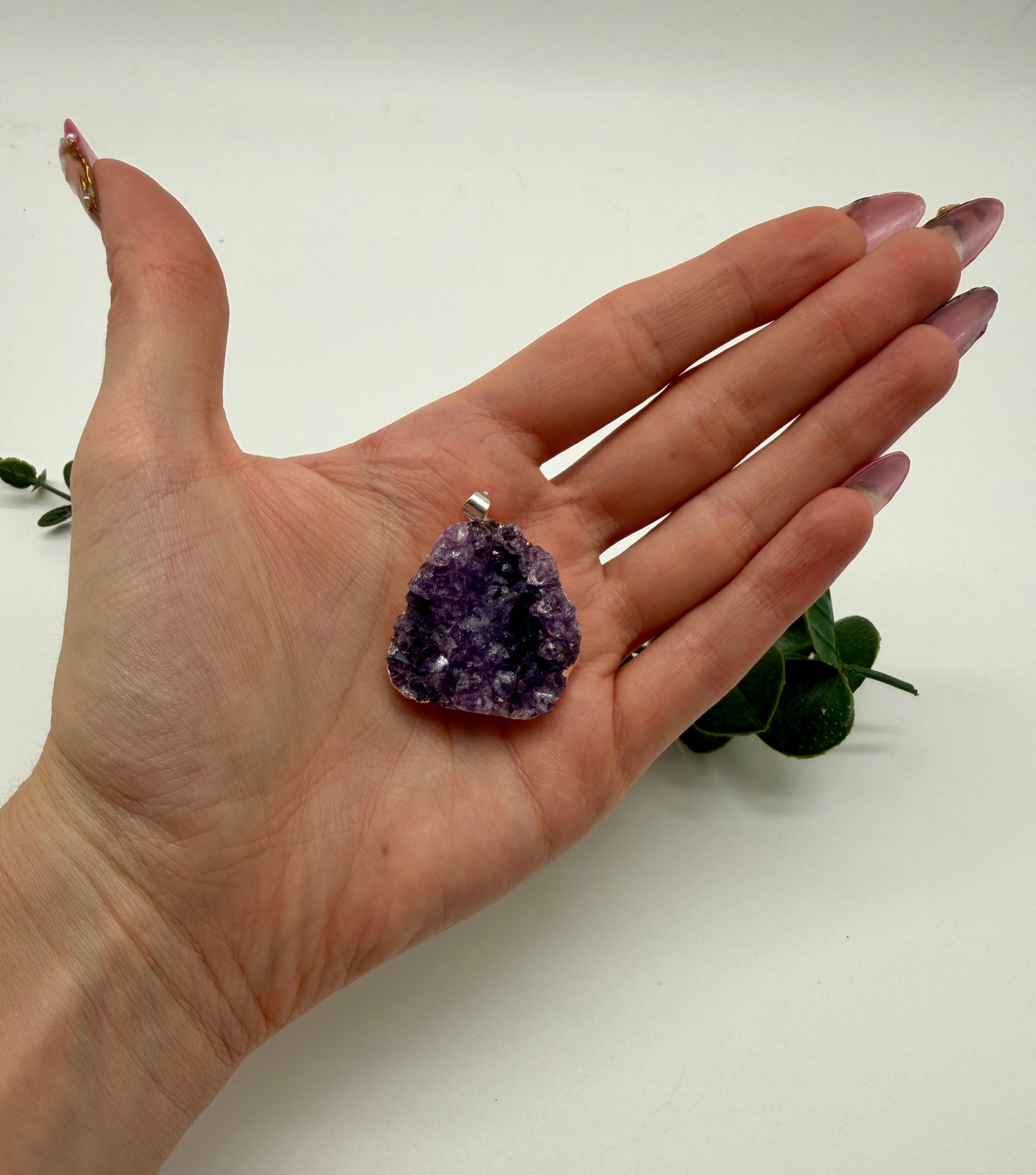 Amethyst Drusen A-AA 925er Silber Anhänger