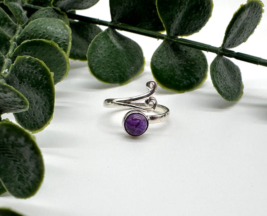 Amethyst A Ring 925er Silber verstellbar