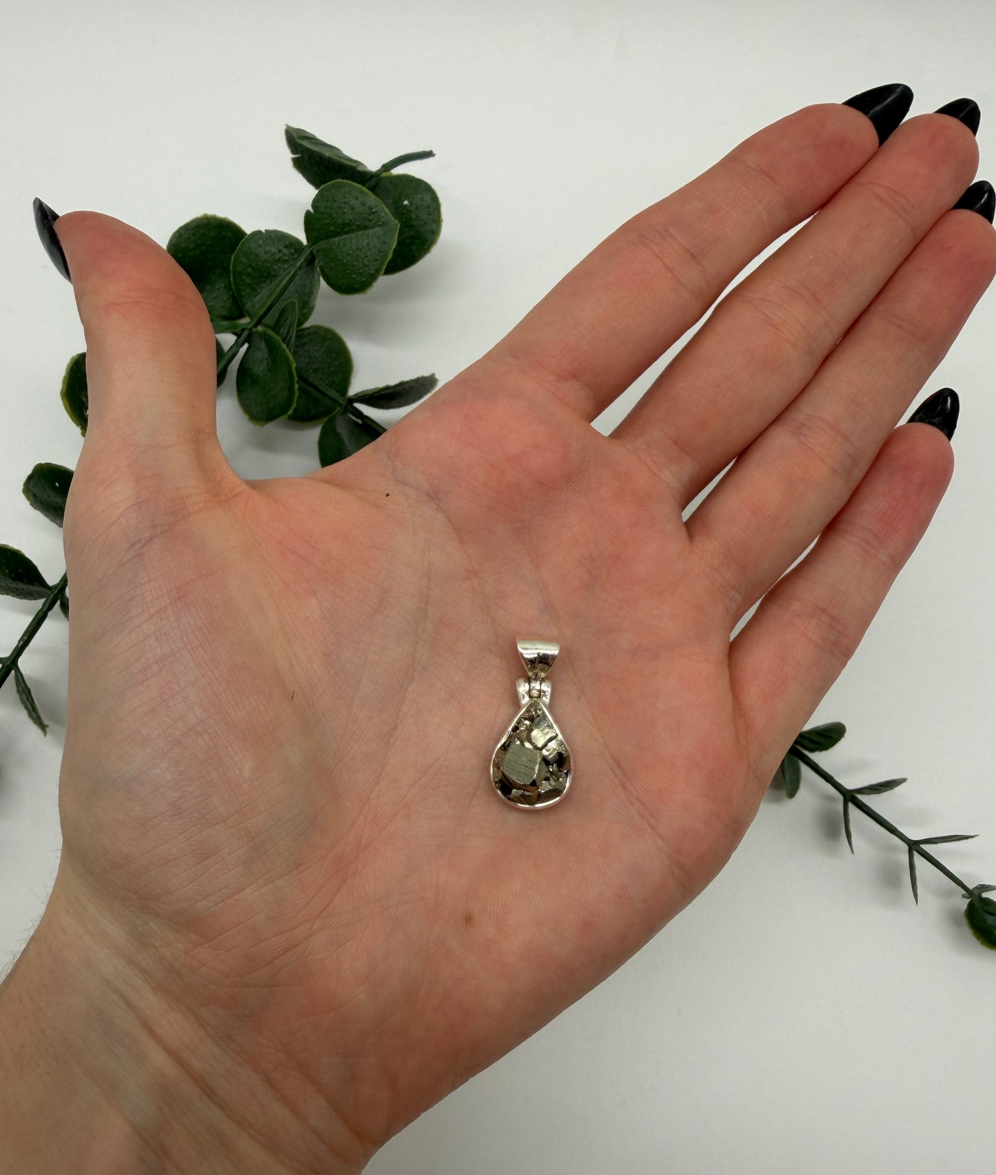 Pyrit AAA Anhänger 925er Silber