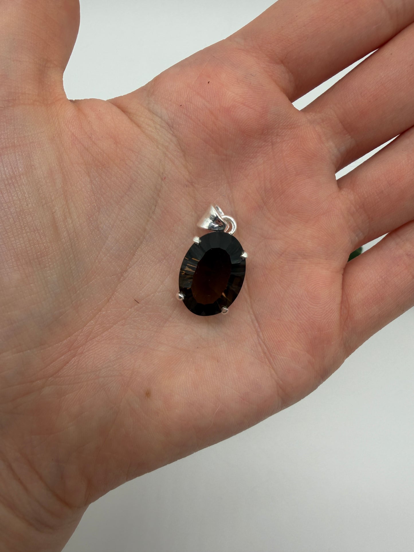 Rauchquarz AAA+ 925er Silber Anhänger