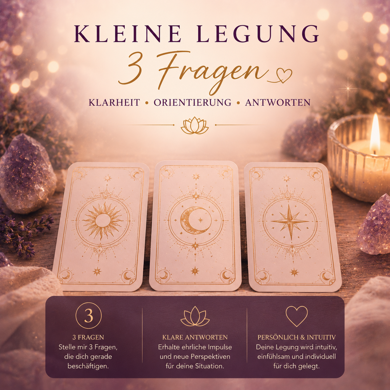 Kleine Legung 3 Fragen