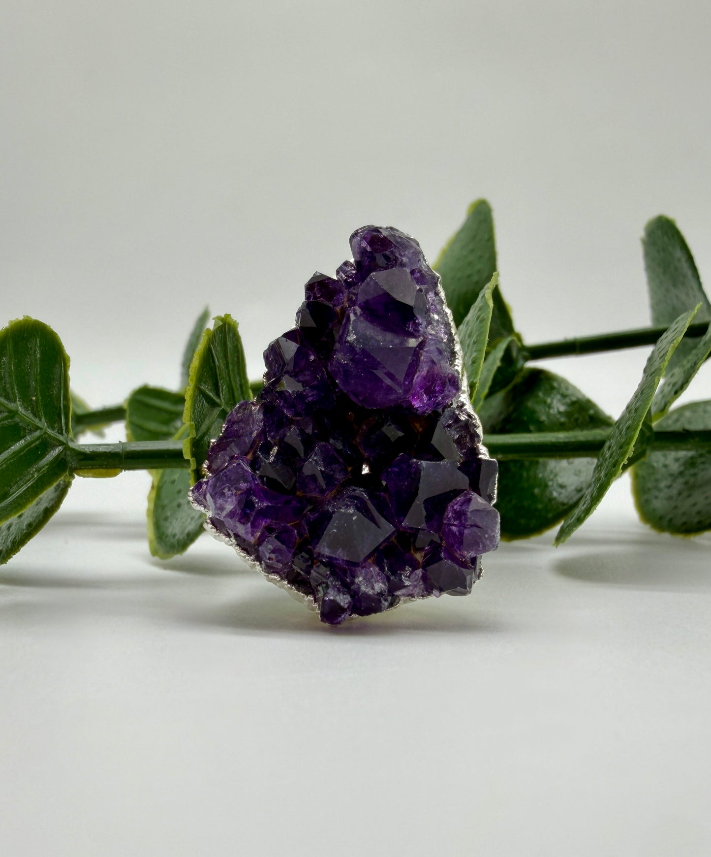 Amethyst Drusen A-AA 925er Silber Anhänger