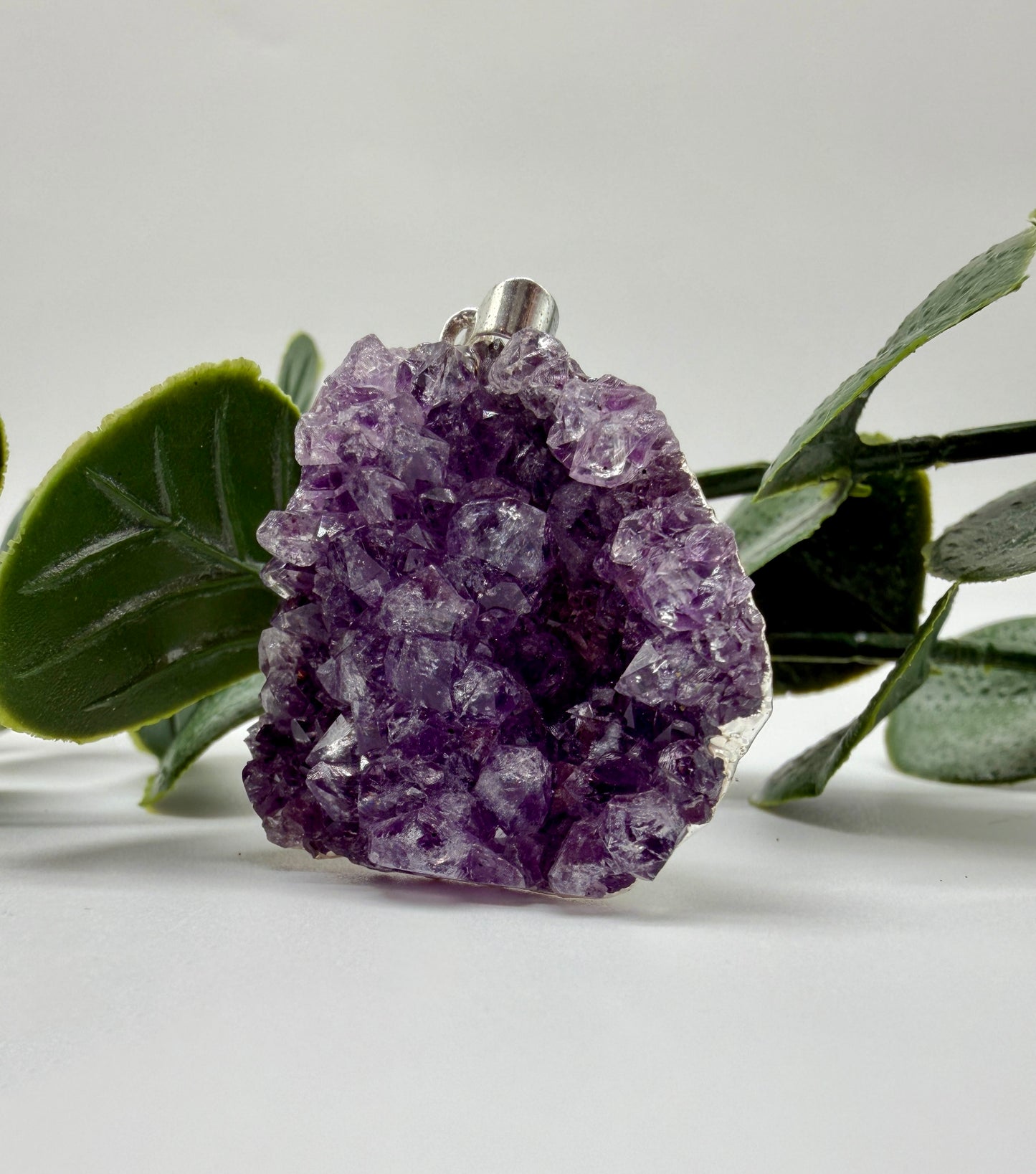 Amethyst Drusen A-AA 925er Silber Anhänger