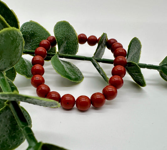 Roter Jaspis 6mm A Armband