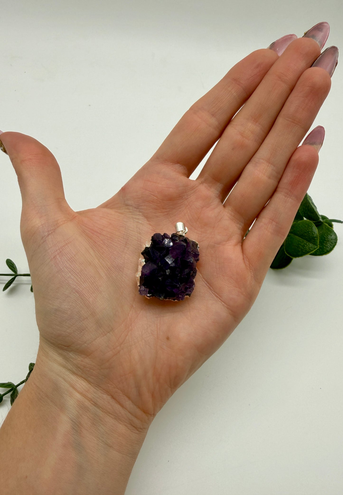 Amethyst Drusen A-AA 925er Silber Anhänger