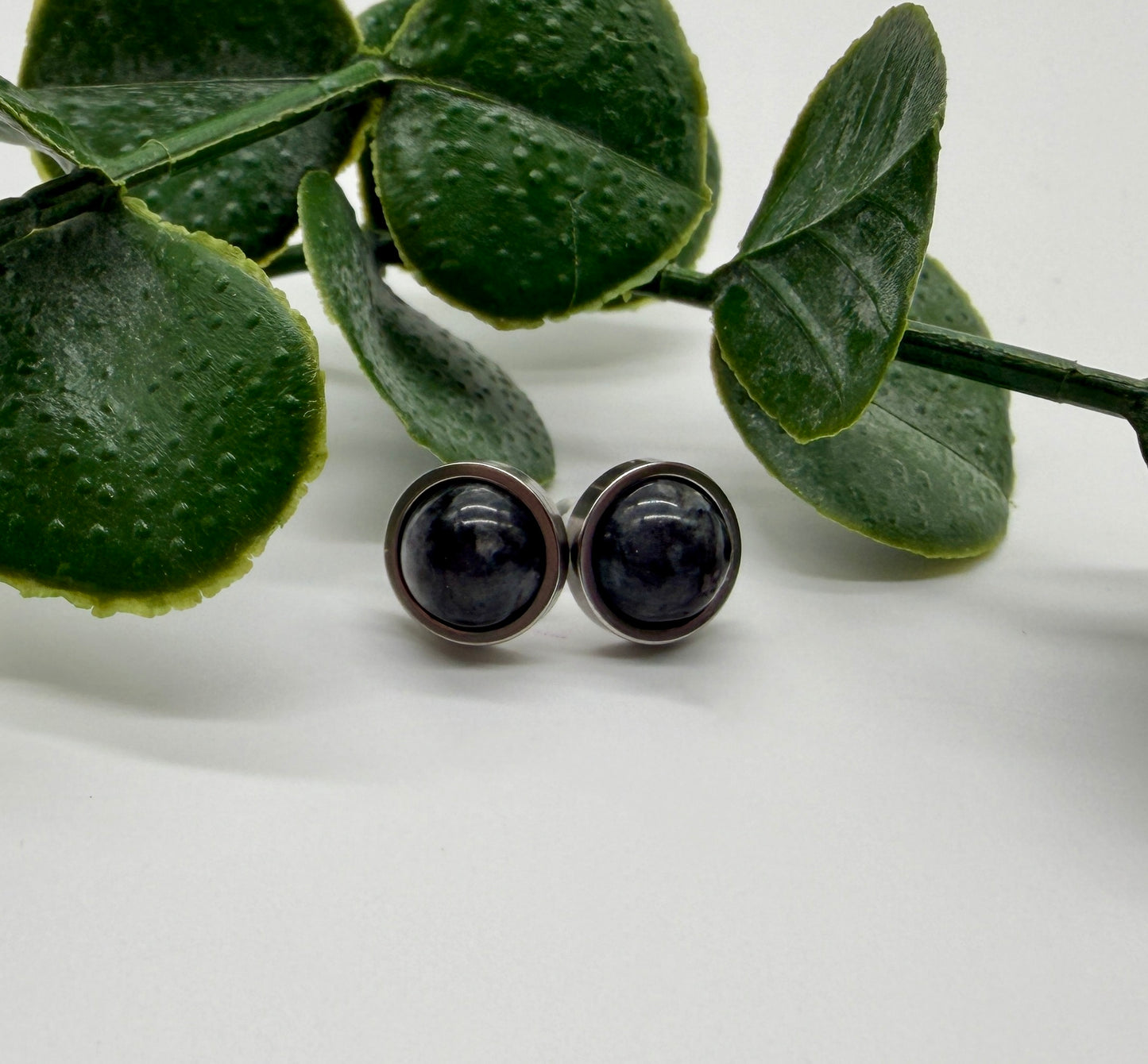 Larvikite A 10mm Ohrstecker