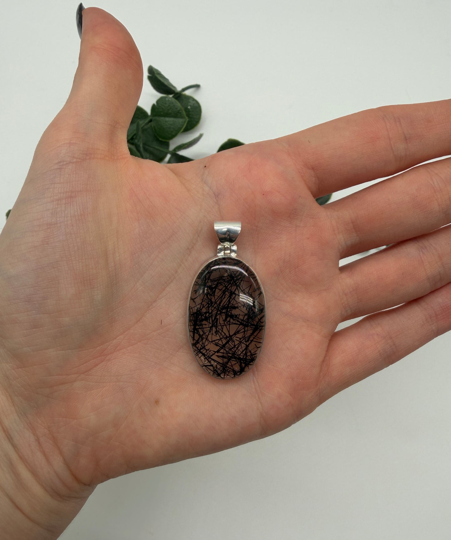 Turmalinquarz AA 925er Silber Anhänger