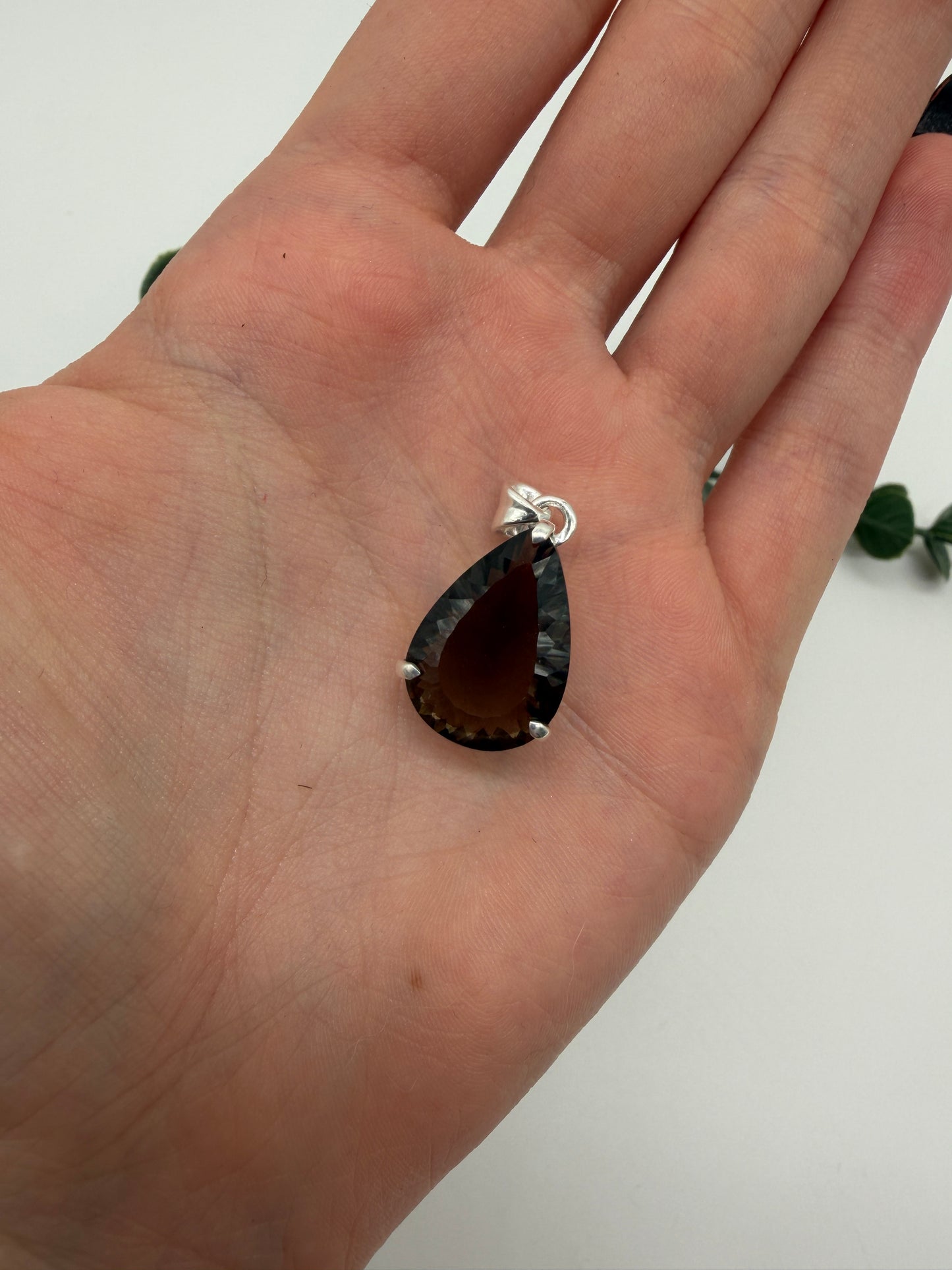 Rauchquarz AAA+ 925er Silber Anhänger