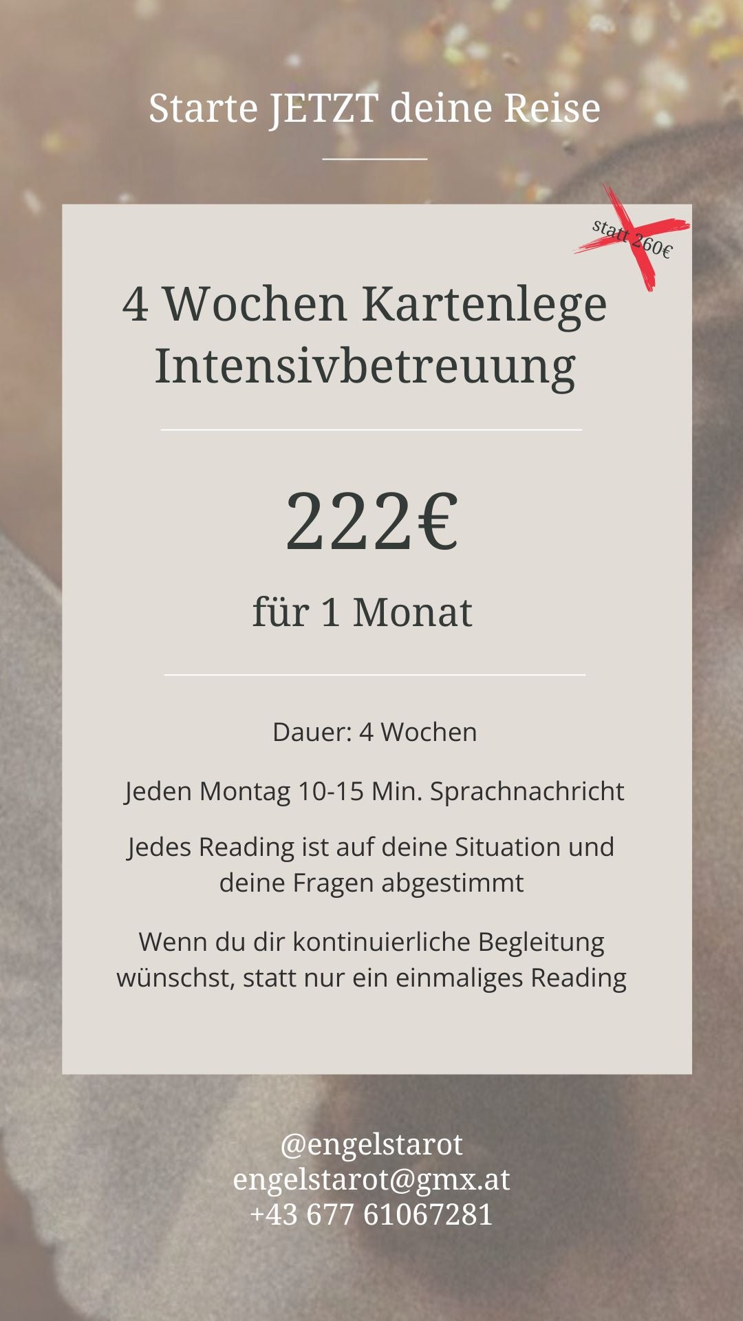 4 Wochen Kartenlege Intensiv Betreuung